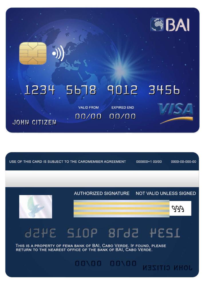 Cabo Verde BAI  bank visa card
